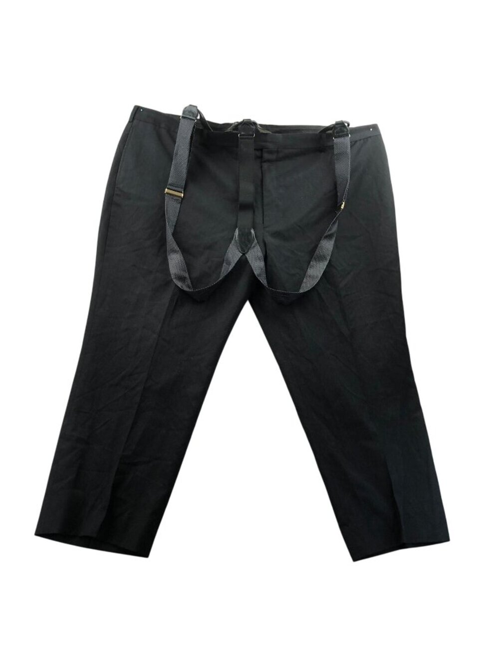 Pronto Uomo Platinum Mens Dress Pants W/ Suspenders Size 50W Black Relaxed Fit